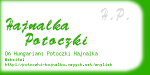 hajnalka potoczki business card